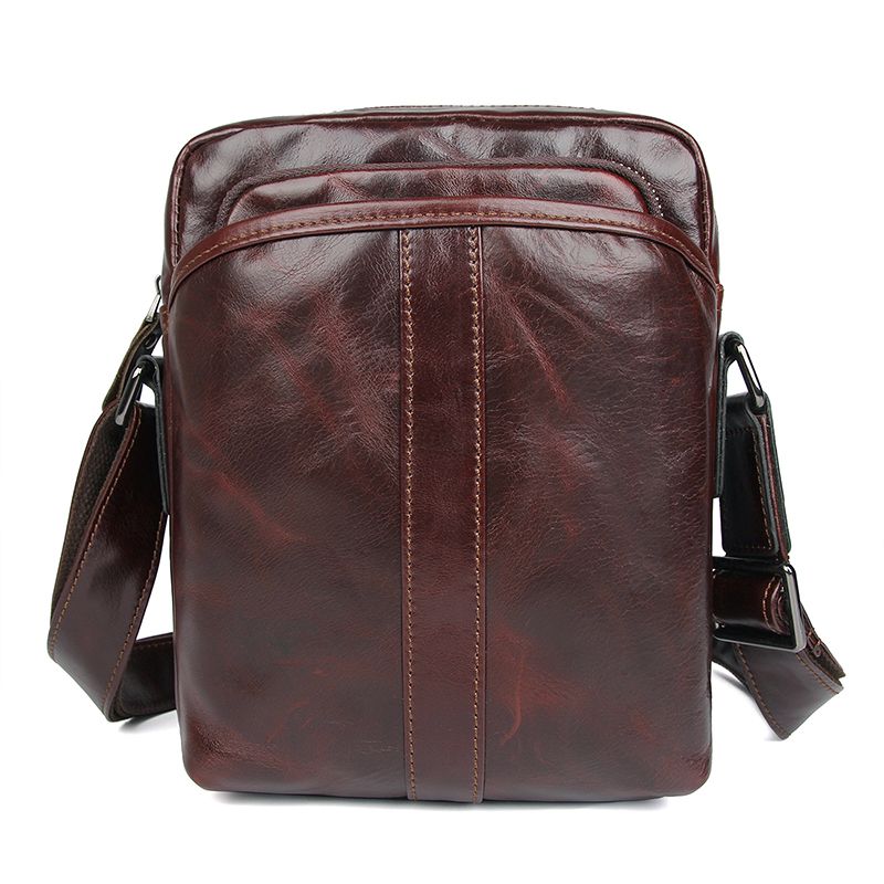 brown men's messenger bag